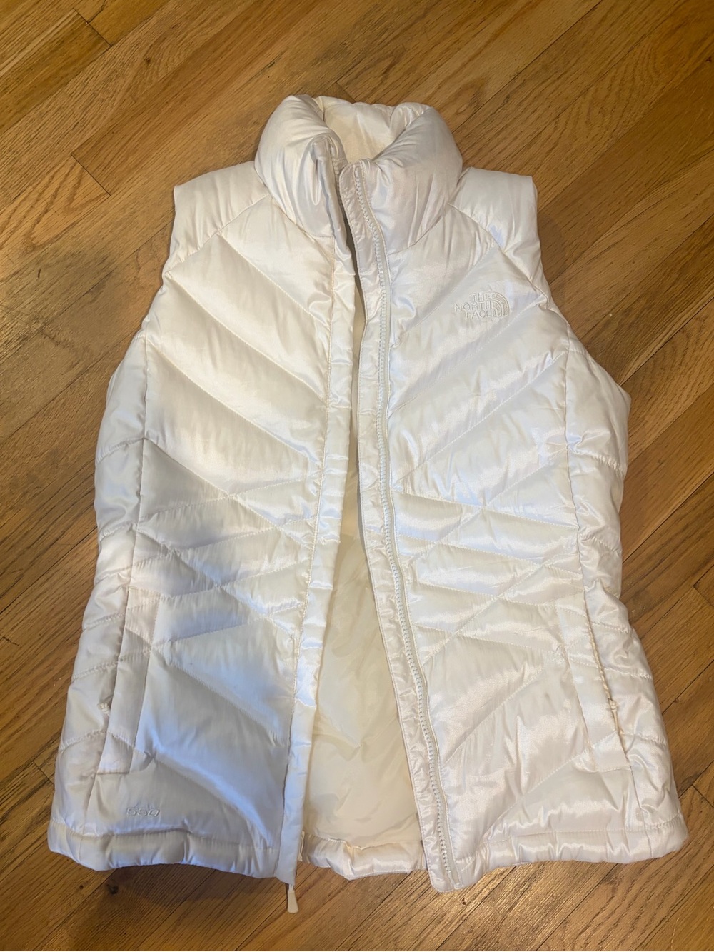 North Face White Women’s Puffy Vest